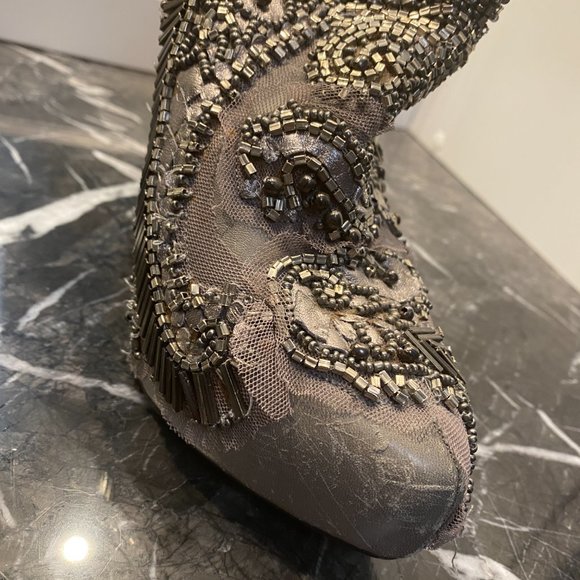 Barbara Bui Embroidered Glitter Boots - Picture 5 of 8